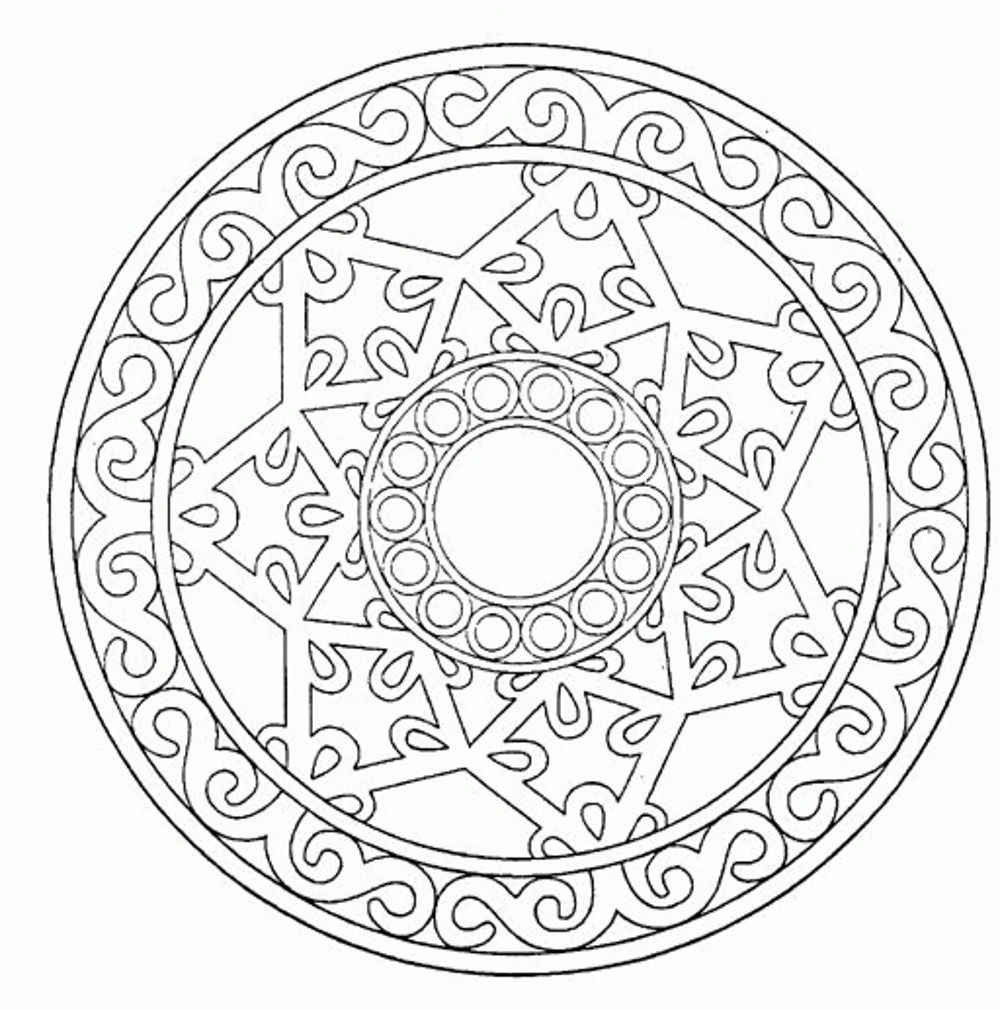 Coloring Pages Of Crosses With Flowers Coloring Pages Printable Mandala Coloringages For Kid Adults