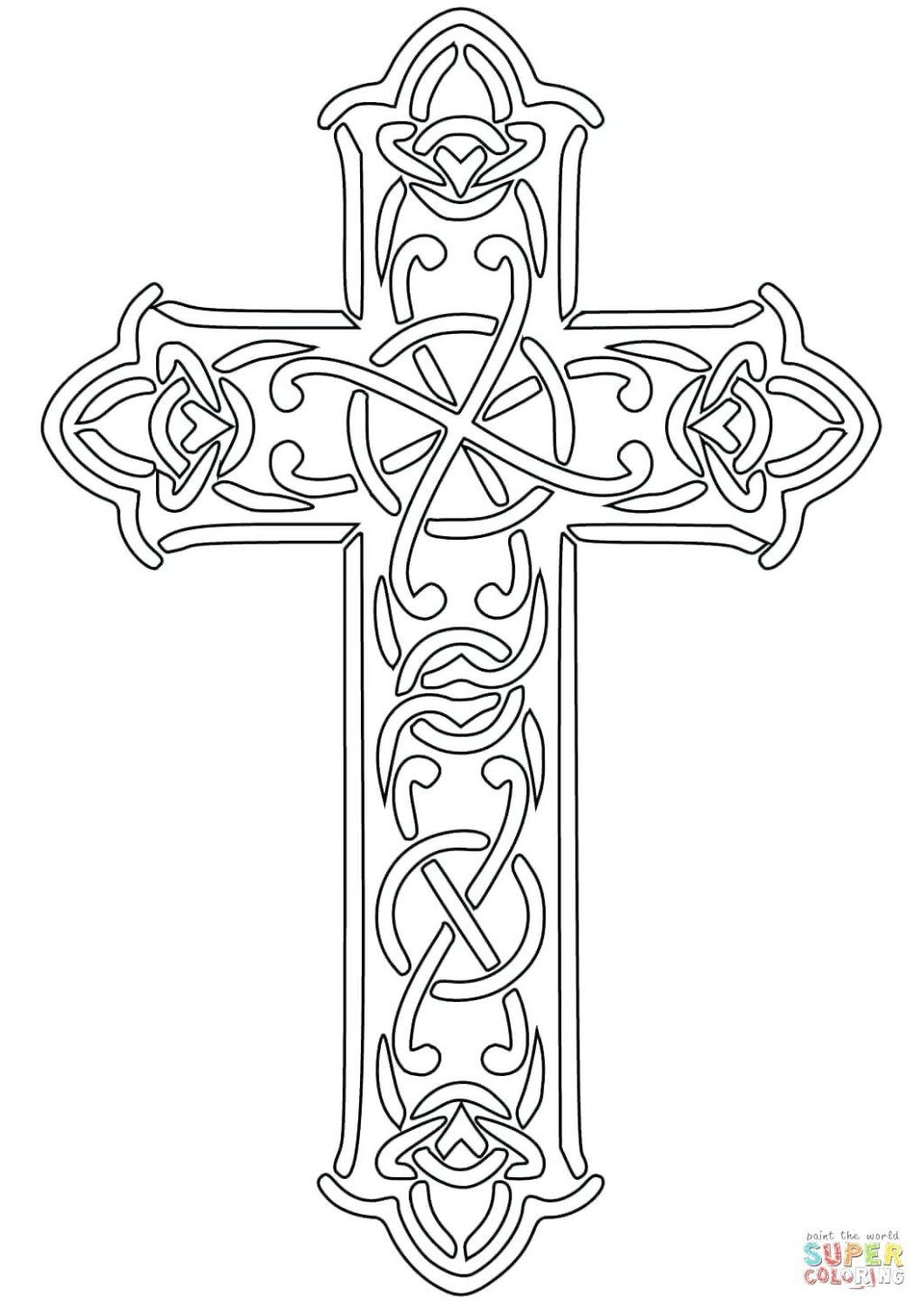 Coloring Pages Of Crosses With Flowers Cross With Flowers Coloring Pages Wiring Diagram Database