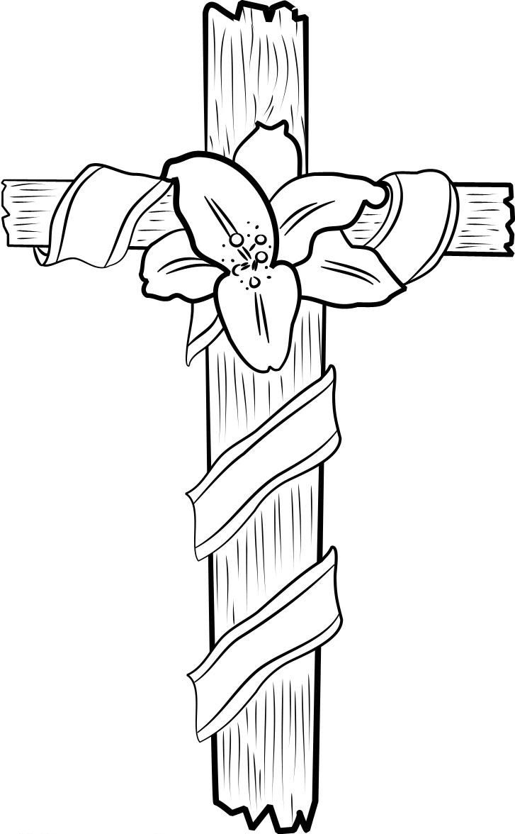 Coloring Pages Of Crosses With Flowers Free Printable Cross Coloring Pages For Kids