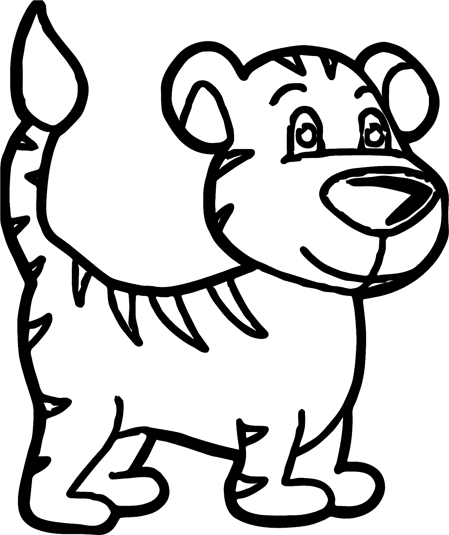 Coloring Pages Of Cute Tigers Cute Beautiful Ba Tiger Coloring Page Wecoloringpage