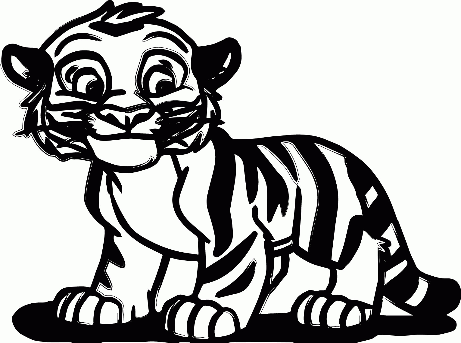Coloring Pages Of Cute Tigers Cute Cartoon Tiger Coloring Pages Gianfreda Coloring Home