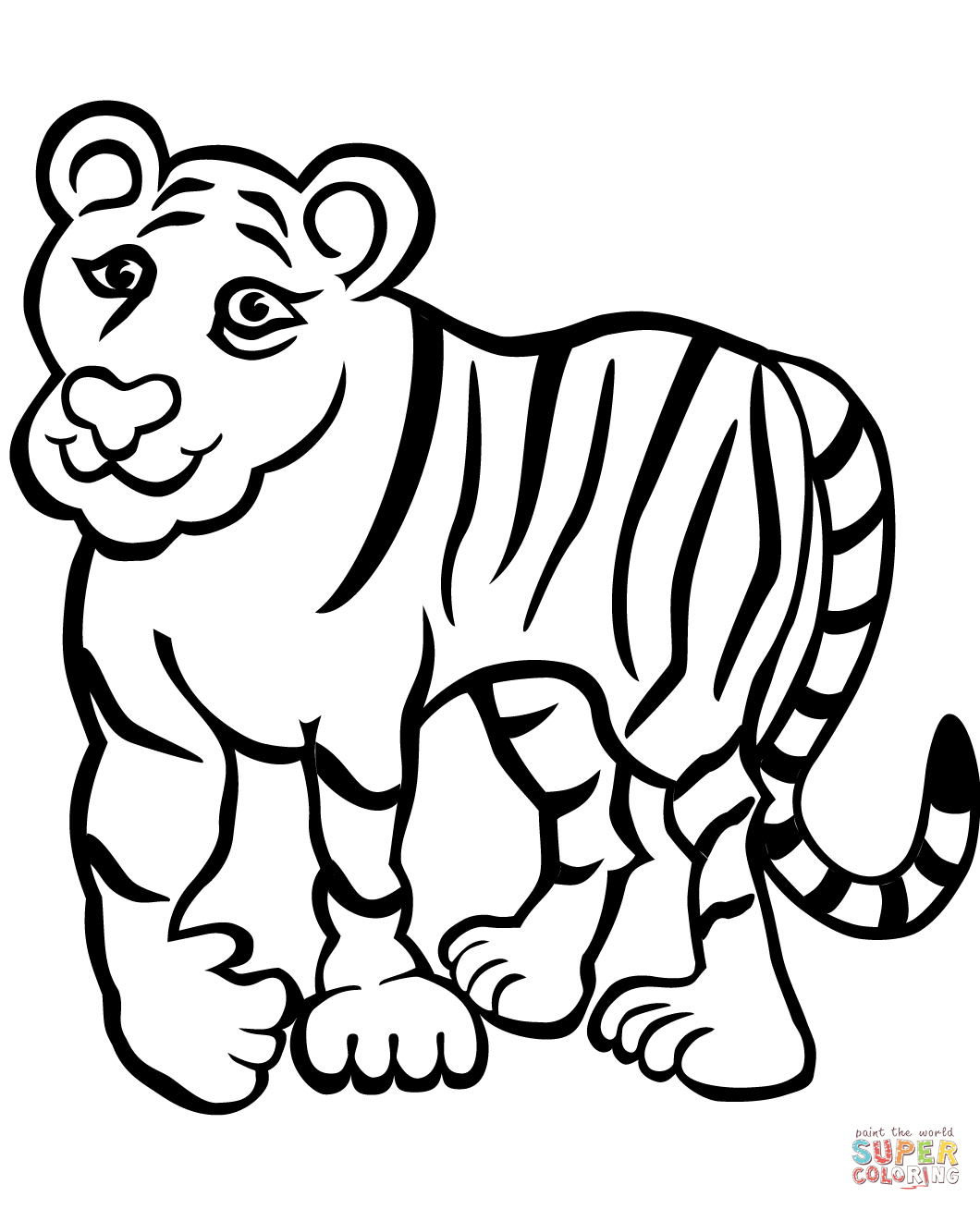 Coloring Pages Of Cute Tigers Tigers Coloring Pages Free Coloring Pages