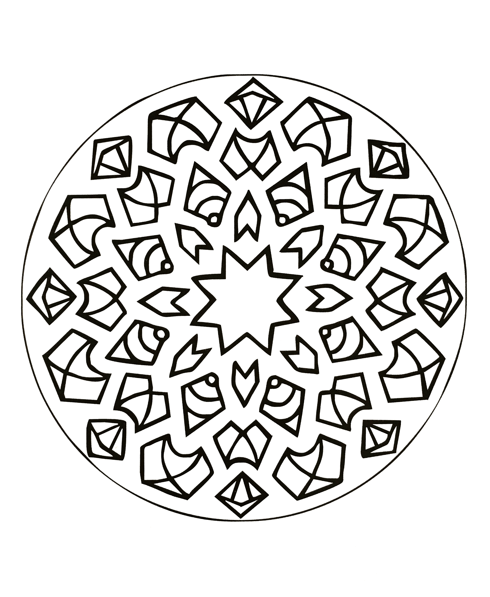 Coloring Pages Of Diamonds Diamonds Mandala Easy Mandalas For Kids 100 Mandalas Zen