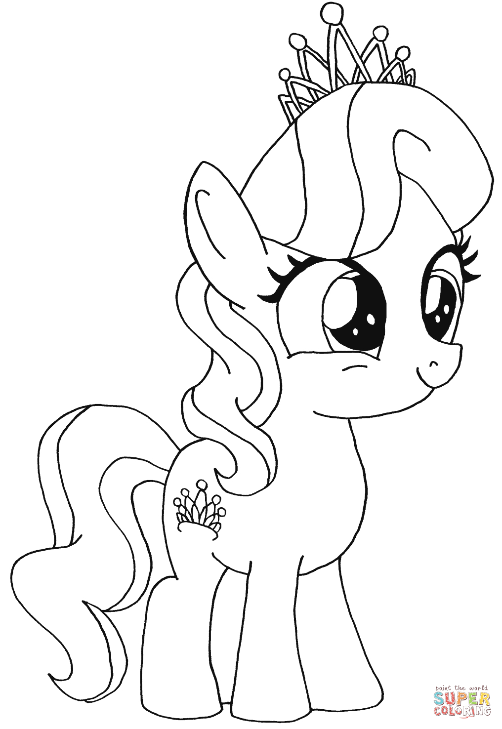 Coloring Pages Of Diamonds Easy Diamond Coloring Page With Diamond Tiara My Little Pony