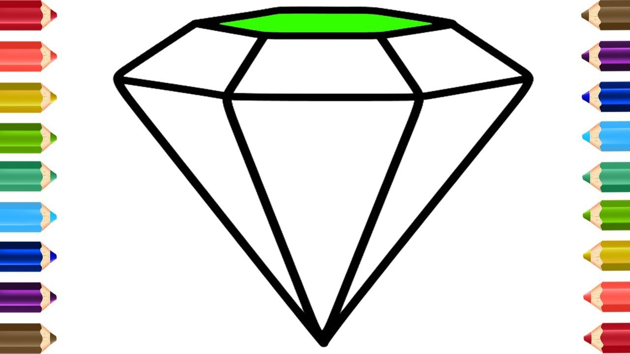 Coloring Pages Of Diamonds How To Draw Diamond Coloring Pages Draw Rainbow Diamonds How To Draw 3d Diamond Shape