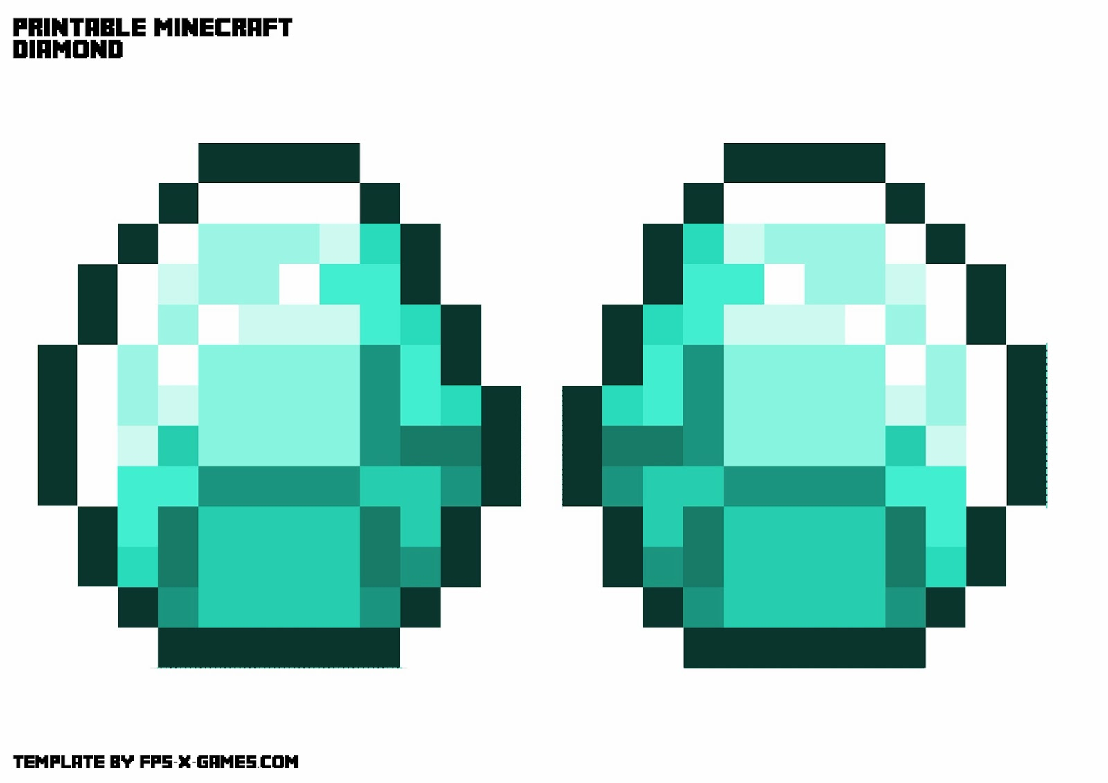 Coloring Pages Of Diamonds Minecraft Diamond Coloring Pages