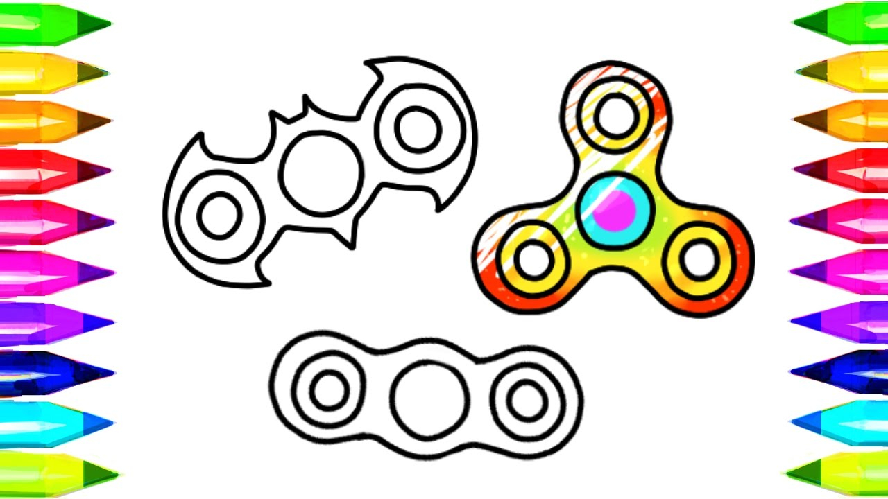 Coloring Pages Of Fidget Spinners Fidget Spinner Drawing And Coloring Pages And How To Make Easy Fidget Spinner Toy