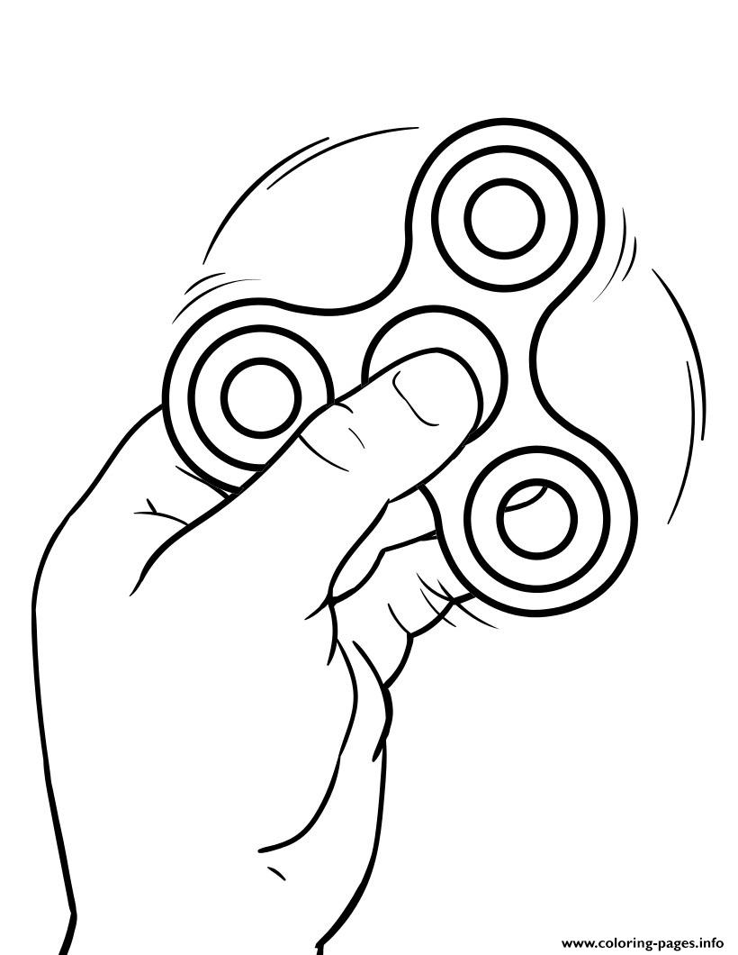 Coloring Pages Of Fidget Spinners Fidget Spinner With Hand Coloring Pages Printable