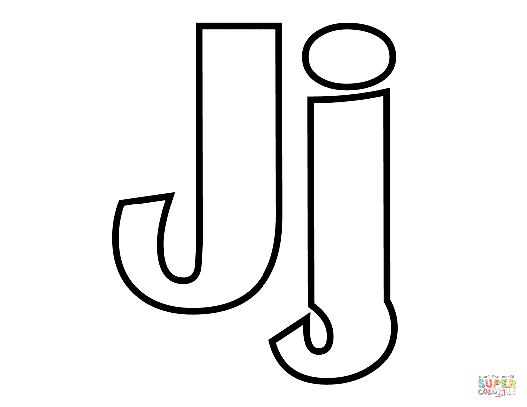 Coloring Pages Of J Classic Letter J Coloring Page Free Printable Coloring Pages