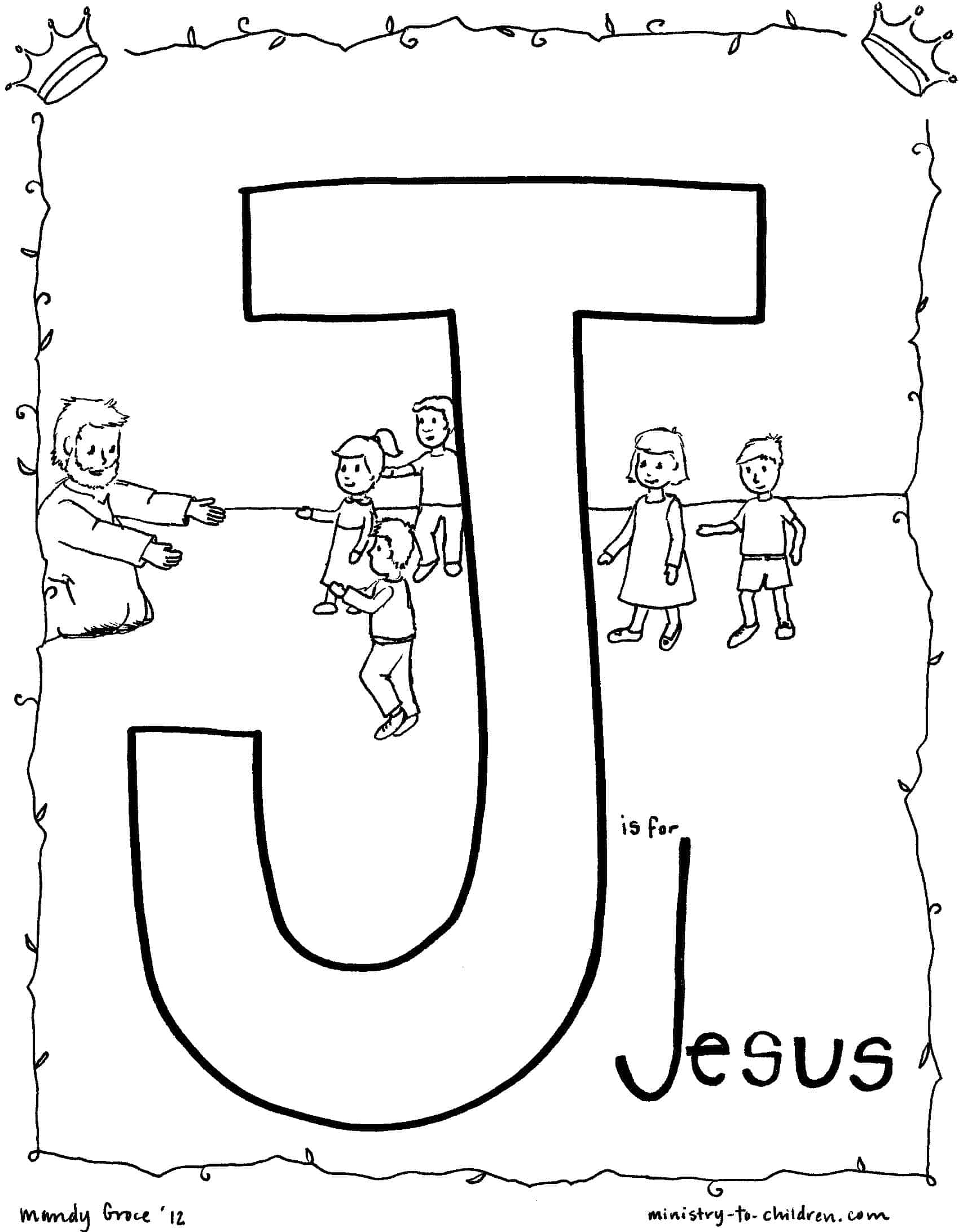 Coloring Pages Of J J Is For Jesus Bible Alphabet Coloring Page