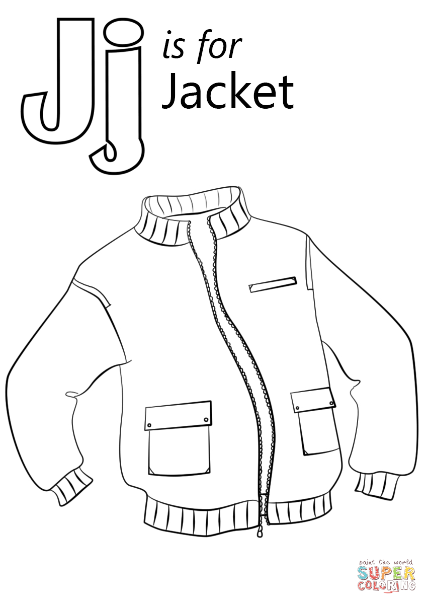 Coloring Pages Of J Letter J Is For Jacket Coloring Page Free Printable Coloring Pages