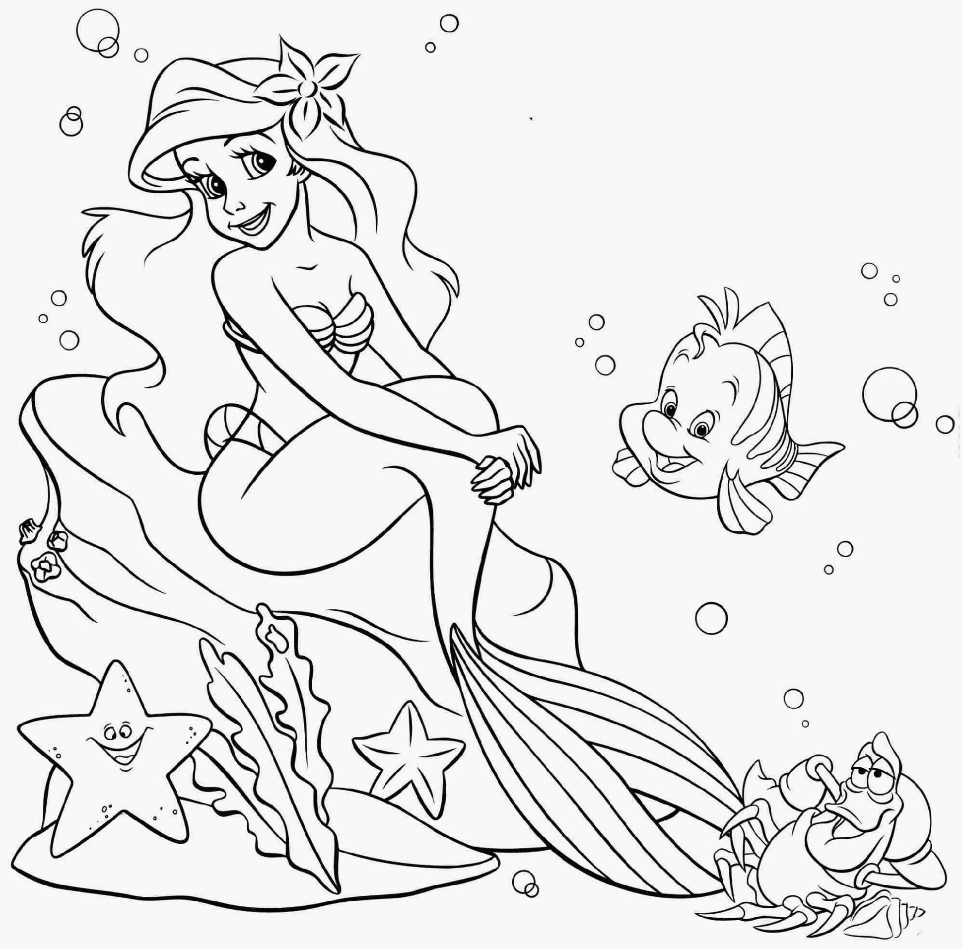 Coloring Pages Of Little Mermaid Coloring Pages Coloring Page Little Mermaid Printable Pages Free