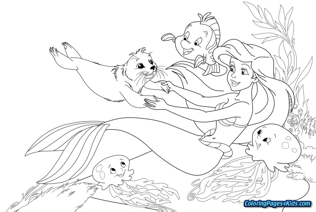 Coloring Pages Of Little Mermaid Little Mermaid Coloring Pages Free Printable Coloring Pages