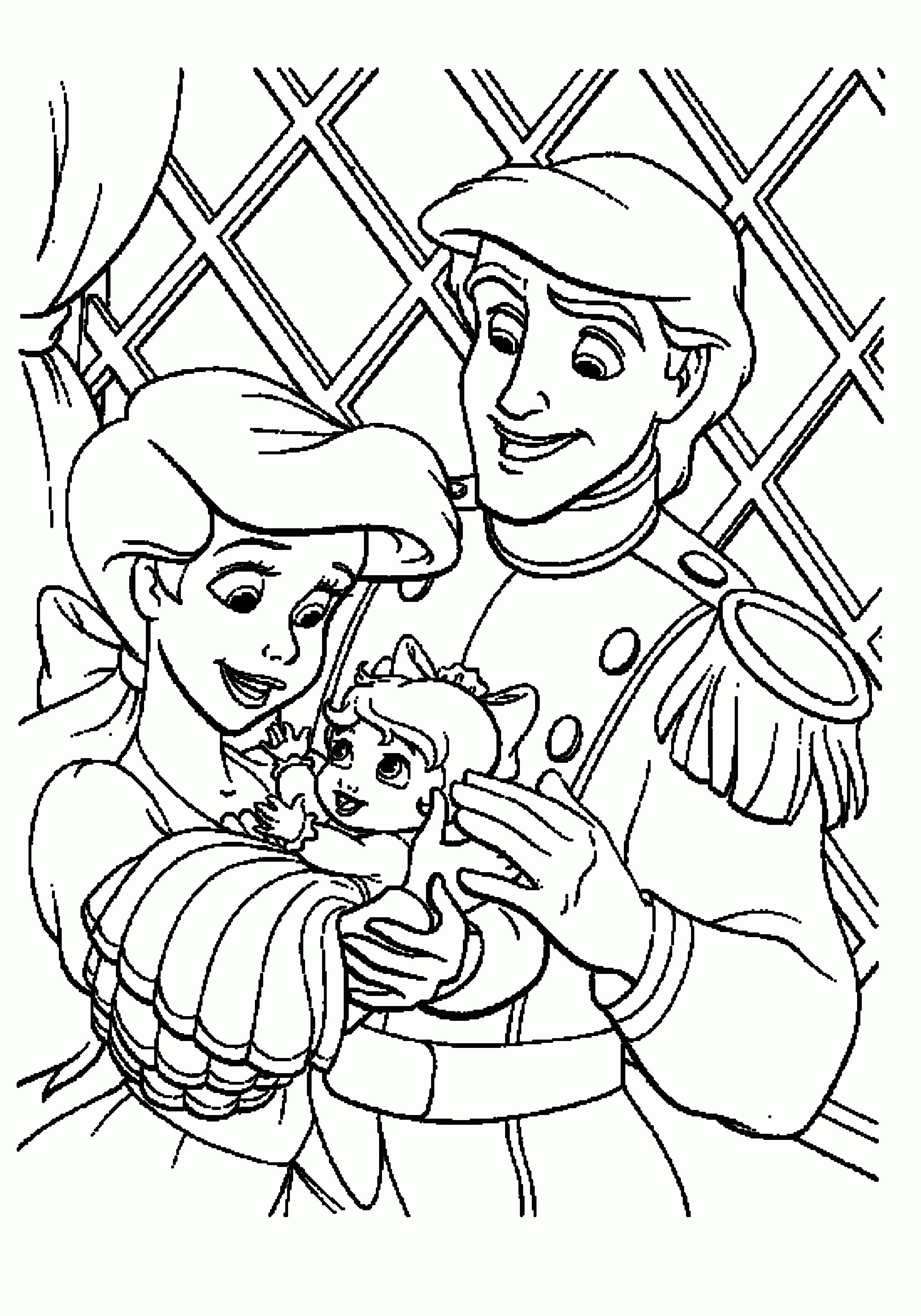 Coloring Pages Of Little Mermaid The Little Mermaid Coloring Pages Ariel And Eric Printable Kids