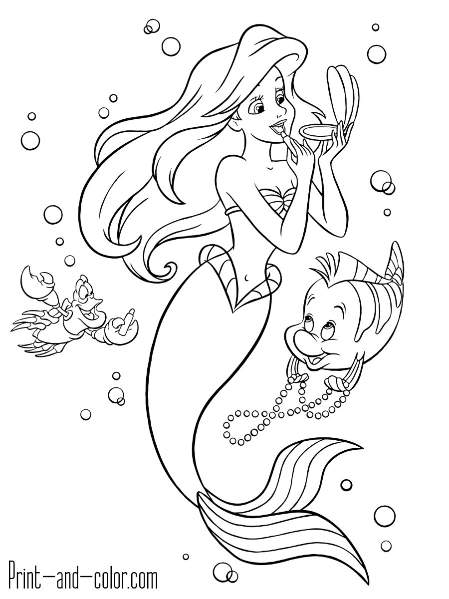Coloring Pages Of Little Mermaid The Little Mermaid Coloring Pages Print And Color