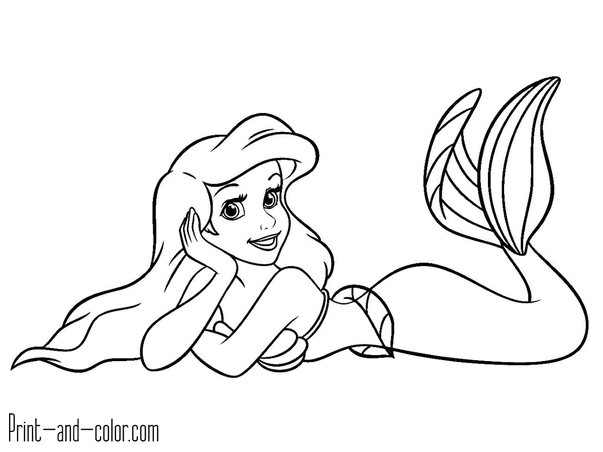 Coloring Pages Of Little Mermaid The Little Mermaid Coloring Pages Print And Color