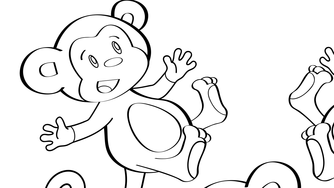 Coloring Pages Of Monkeys Coloring Pages Five Little Monkeys Coloring Pages Classic Mother
