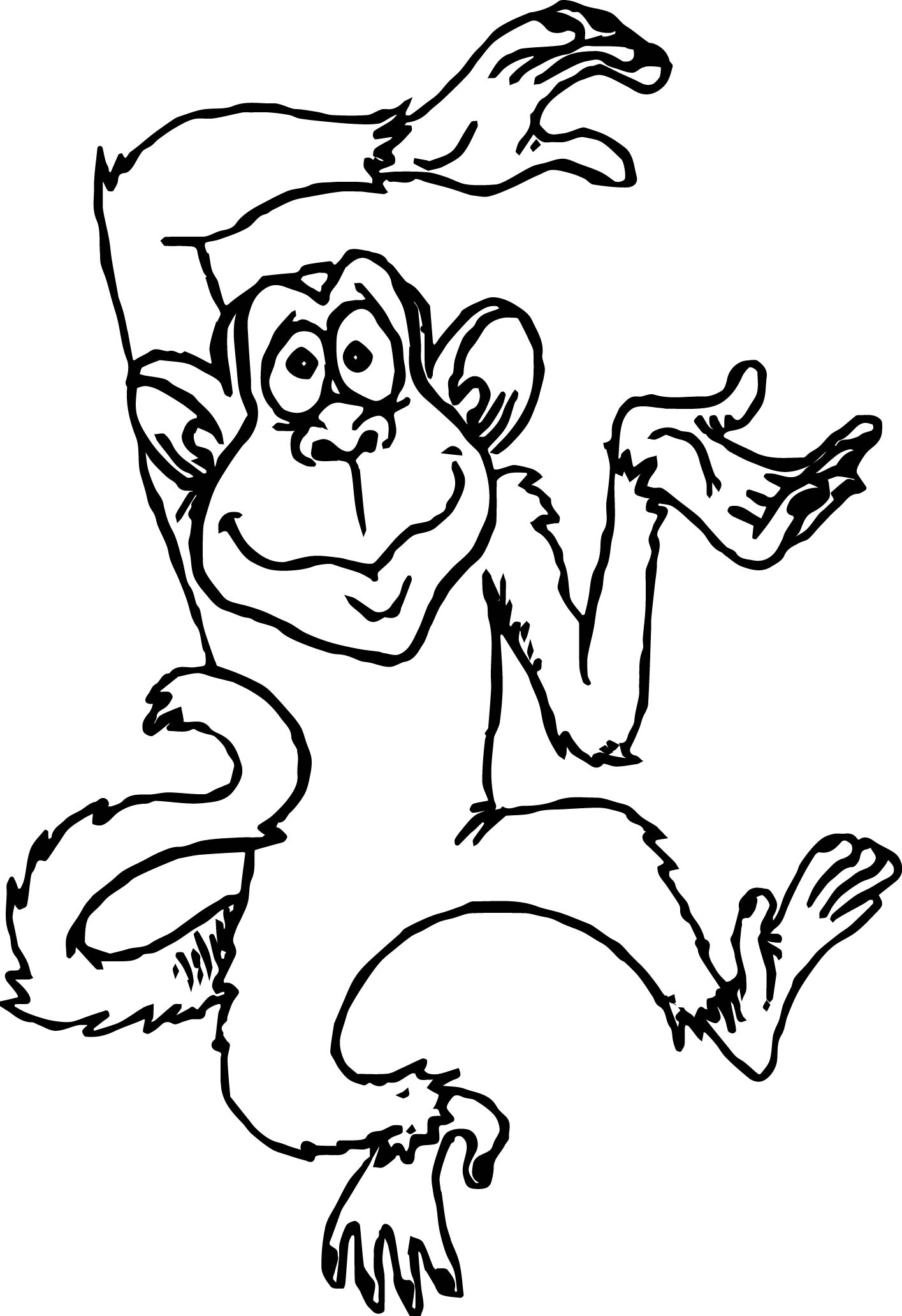 Coloring Pages Of Monkeys Coloring Pages Of Cute Monkeys At Getdrawings Free For
