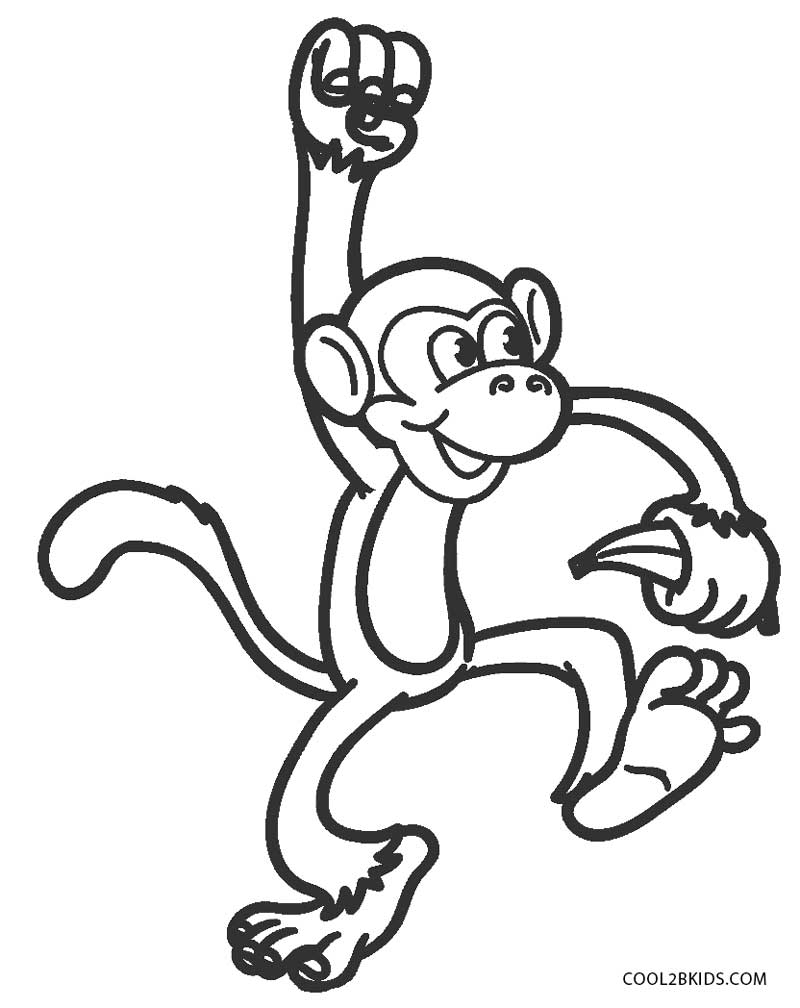 Coloring Pages Of Monkeys Free Printable Monkey Coloring Pages For Kids Cool2bkids