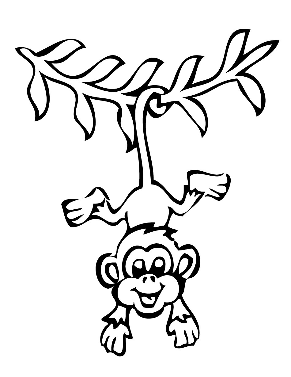 Coloring Pages Of Monkeys Monkeys Coloring Pages Worksheets Loving Printable