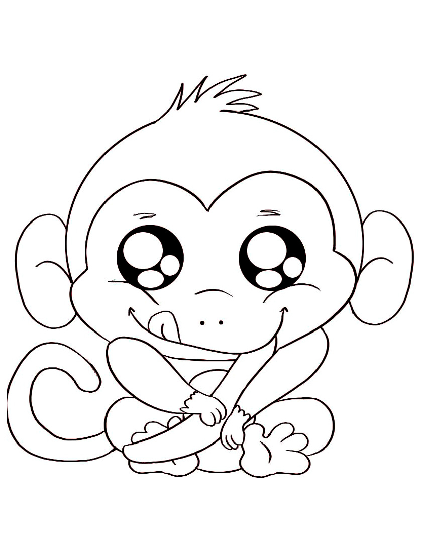 Coloring Pages Of Monkeys Monkeys Free To Color For Children Monkeys Kids Coloring Pages