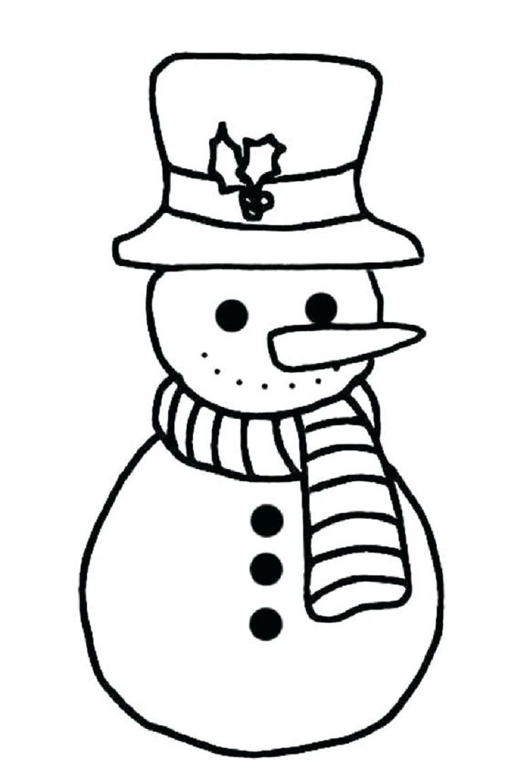 Coloring Pages Of Snowmen Coloring Snowman Coloring Sheet Simple Pages For Kids Outstanding