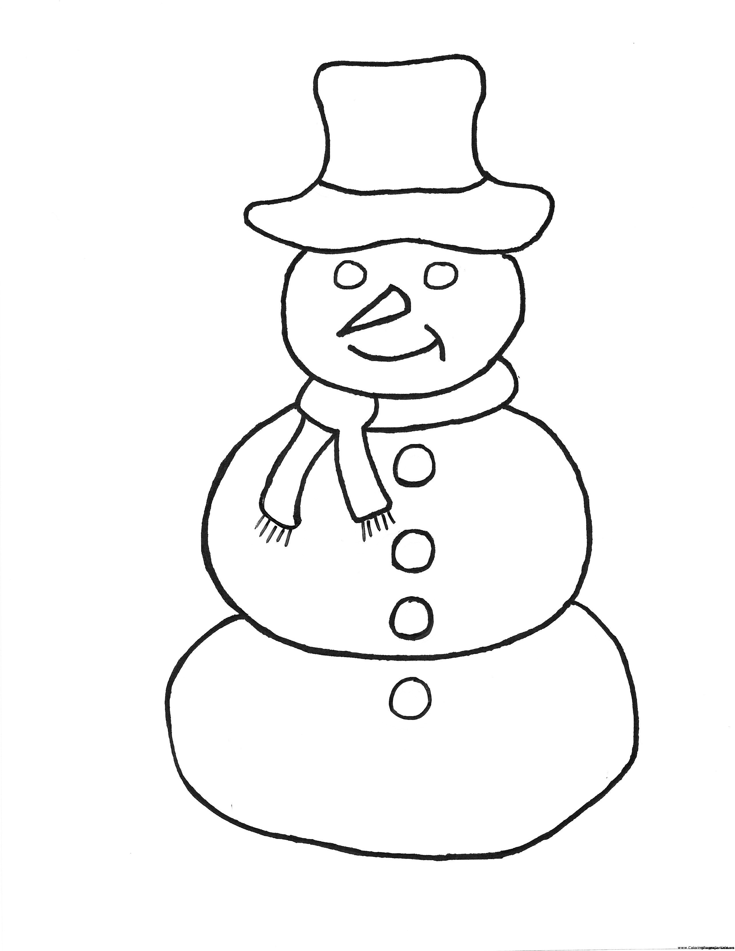 Coloring Pages Of Snowmen Easy Snowman Coloring Pages At Getdrawings Free For Personal