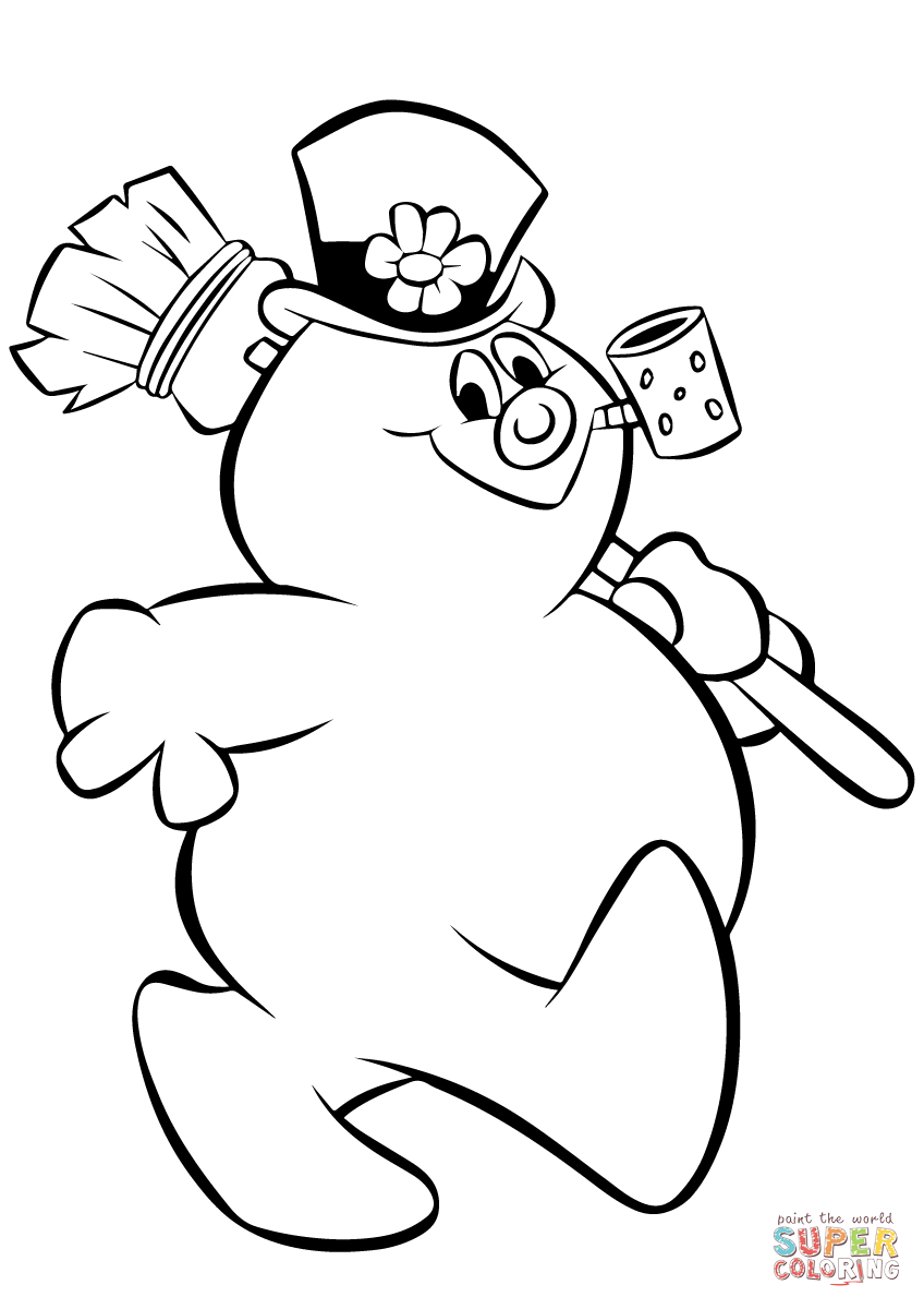 Coloring Pages Of Snowmen Frosty Snowman Coloring Page Free Printable Coloring Pages