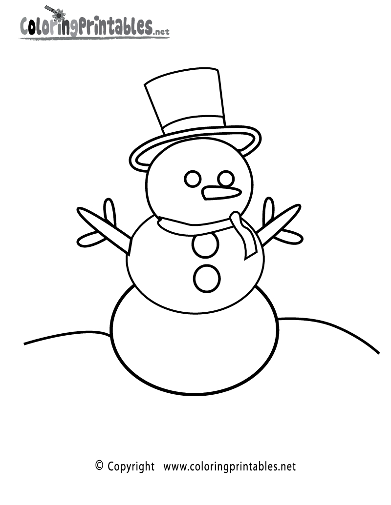 Coloring Pages Of Snowmen Snowman Coloring Page A Free Seasonal Coloring Printable