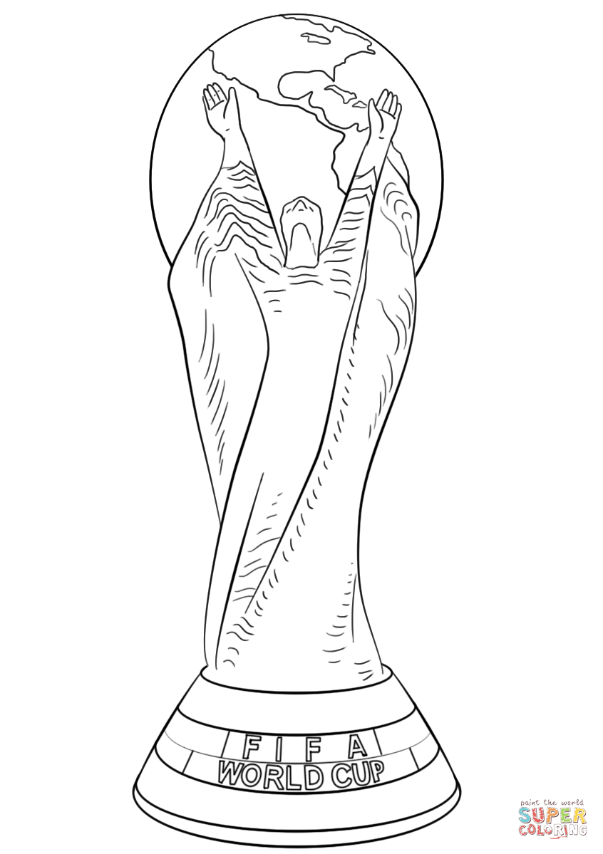 Coloring Pages Of The World Fifa World Cup Football Trophy Coloring Page Free Printable