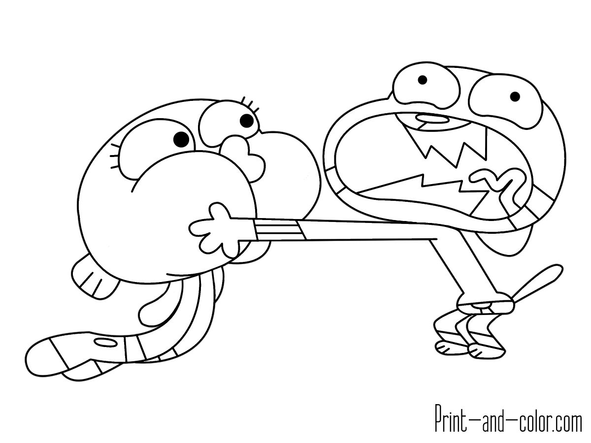 Coloring Pages Of The World The Amazing World Of Gumball Coloring Pages Print And Color