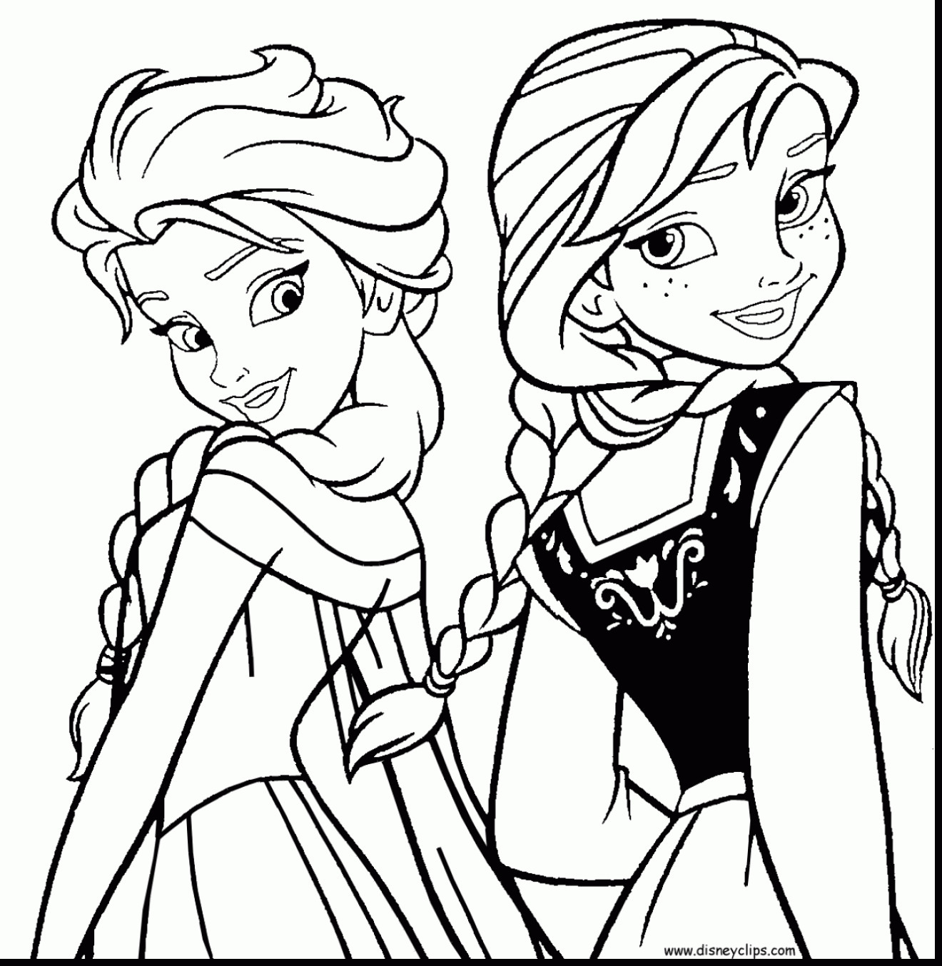 Coloring Pages Online To Print Anna And Elsa Coloring Pages Online Printable Photos Of Humorous