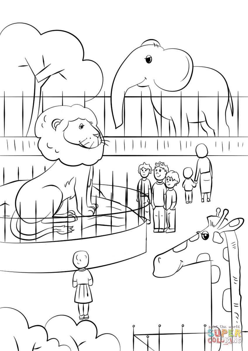 Coloring Pages Online To Print Zoo Coloring Page Awesome Animals Free Printable Pages Pertaining To
