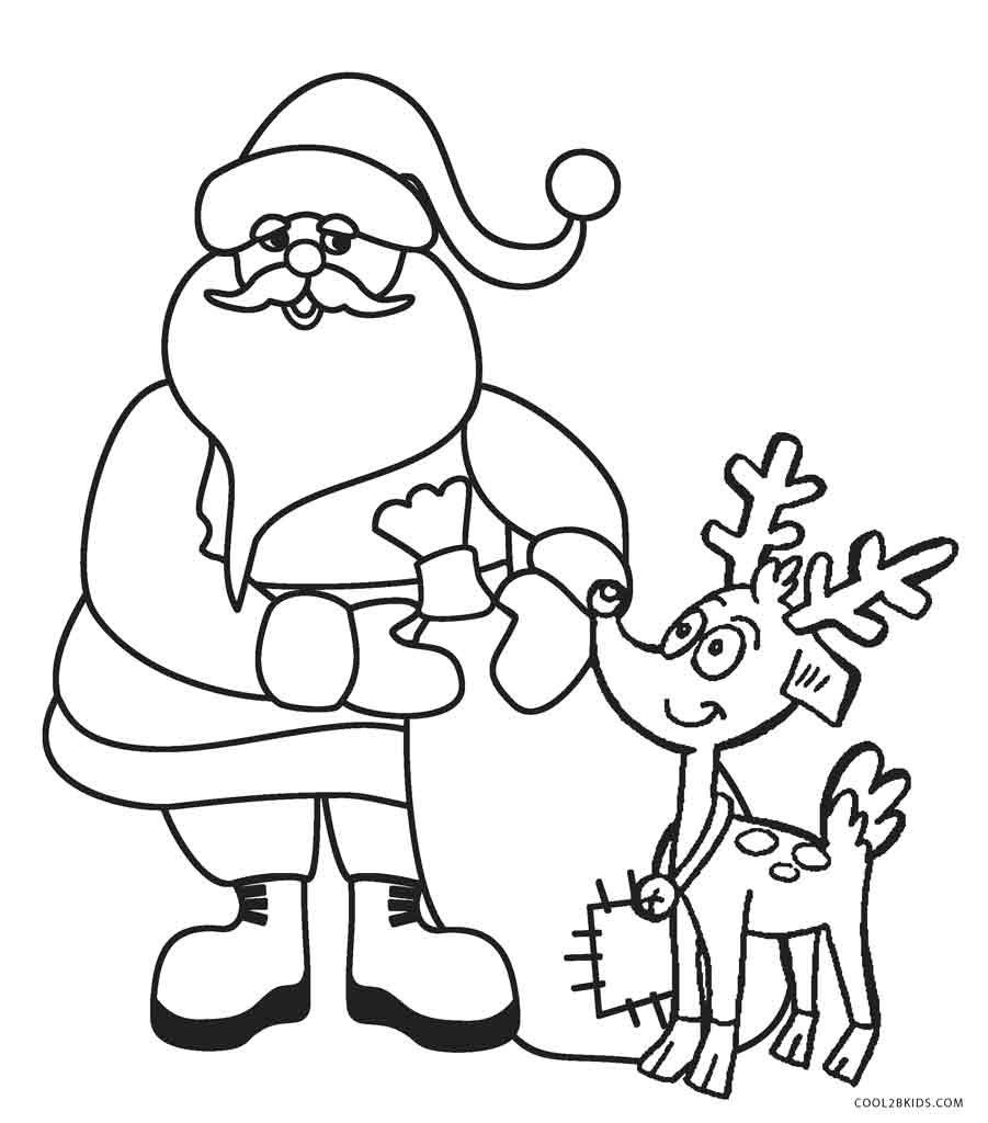Coloring Pages Santa Free Printable Santa Coloring Pages For Kids Cool2bkids