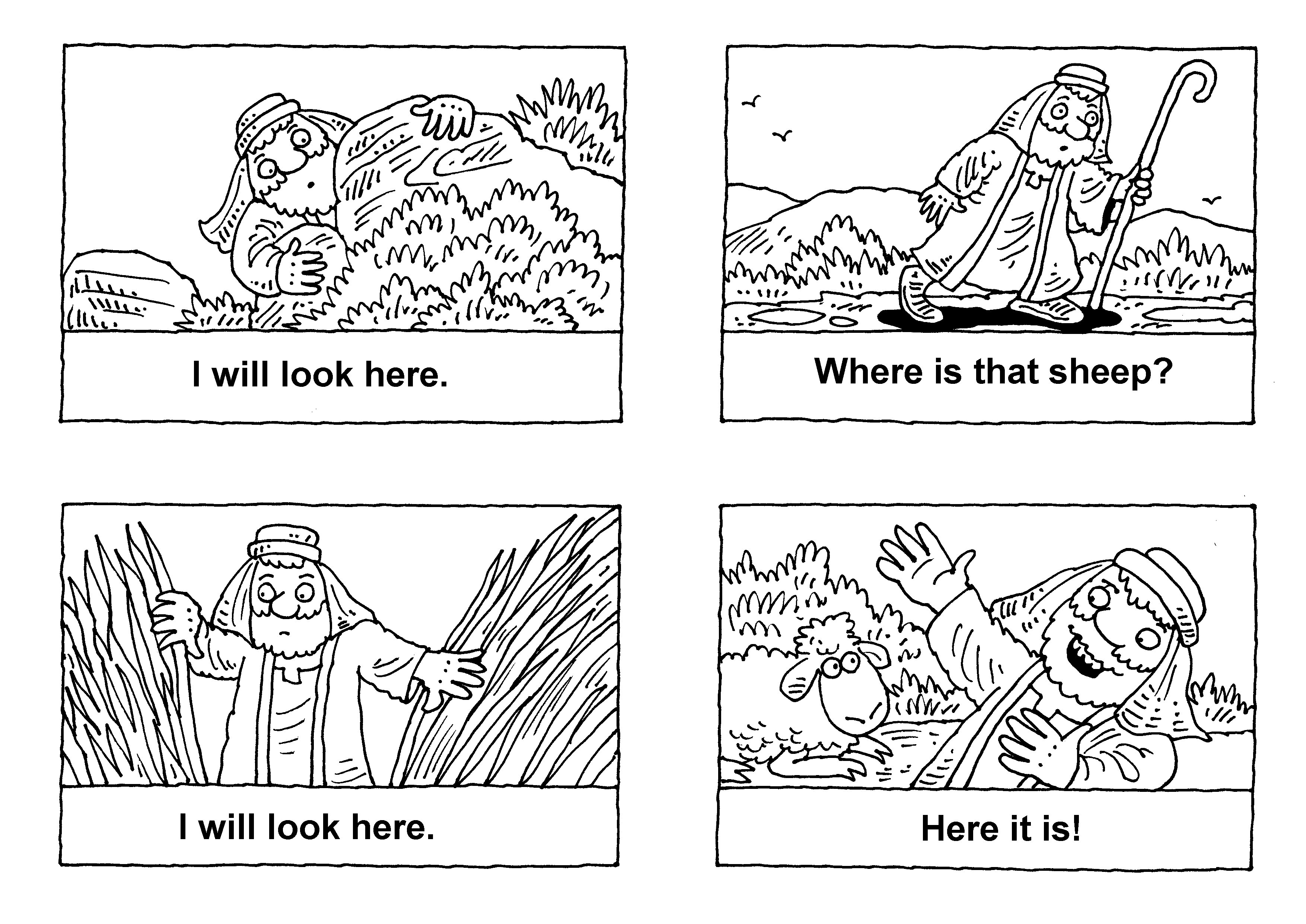 Coloring Pages Sheep And The Shepherd Lost Sheep Coloring Pages Free