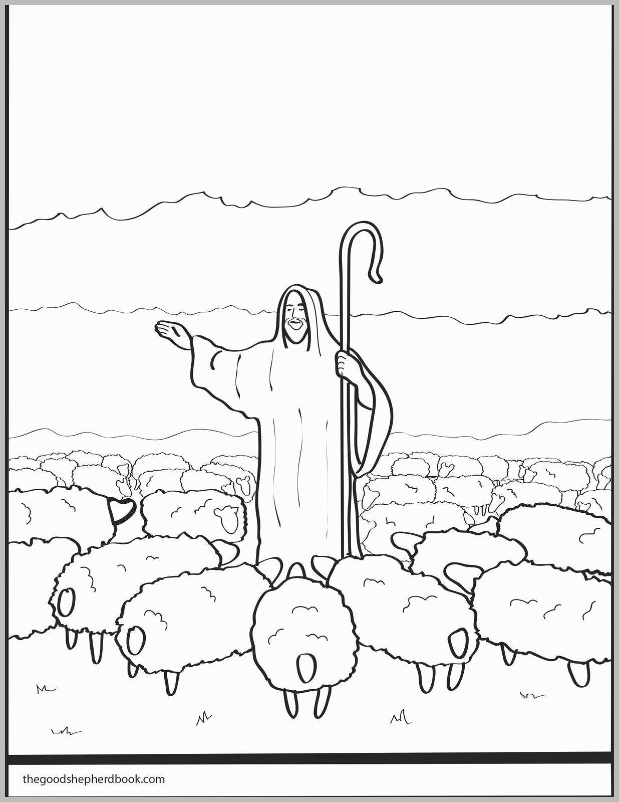 Coloring Pages Sheep And The Shepherd Sheep And Shepherd Coloring Page Warm Approved Jesus Best Of I Am
