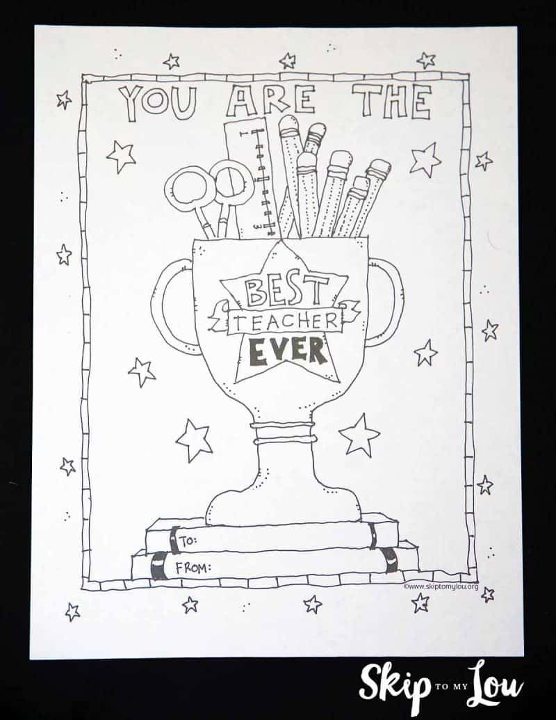 Coloring Pages Teacher Best Teacher Coloring Page For The Best Teacher Ever