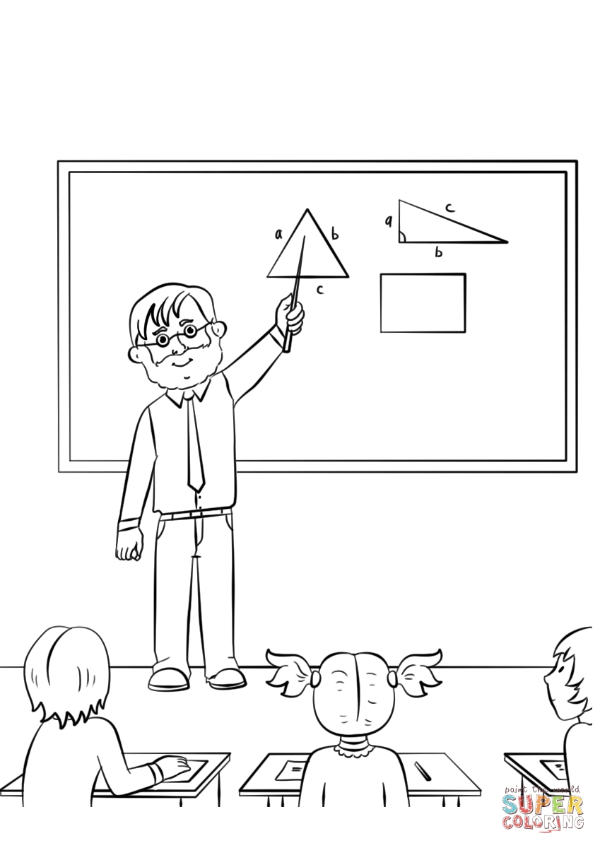 Coloring Pages Teacher Male Teacher Coloring Page Free Printable Coloring Pages