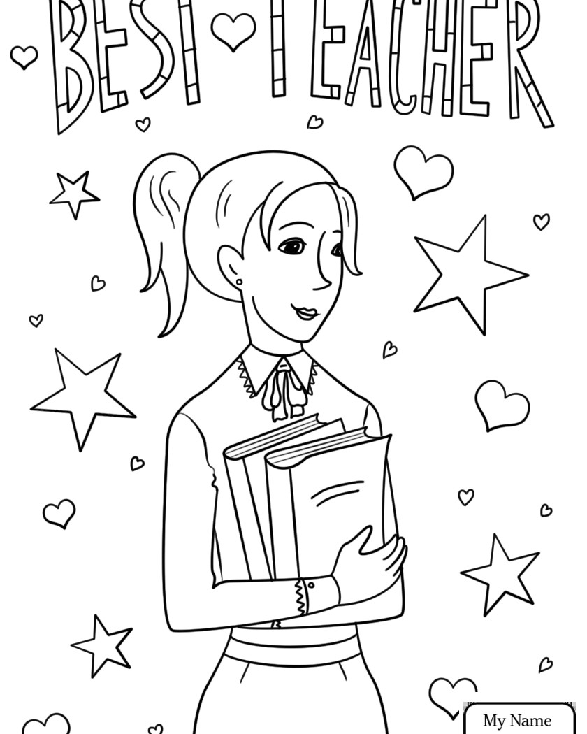 Coloring Pages Teacher Teacher Appreciation Coloring Pages At Getdrawings Free For