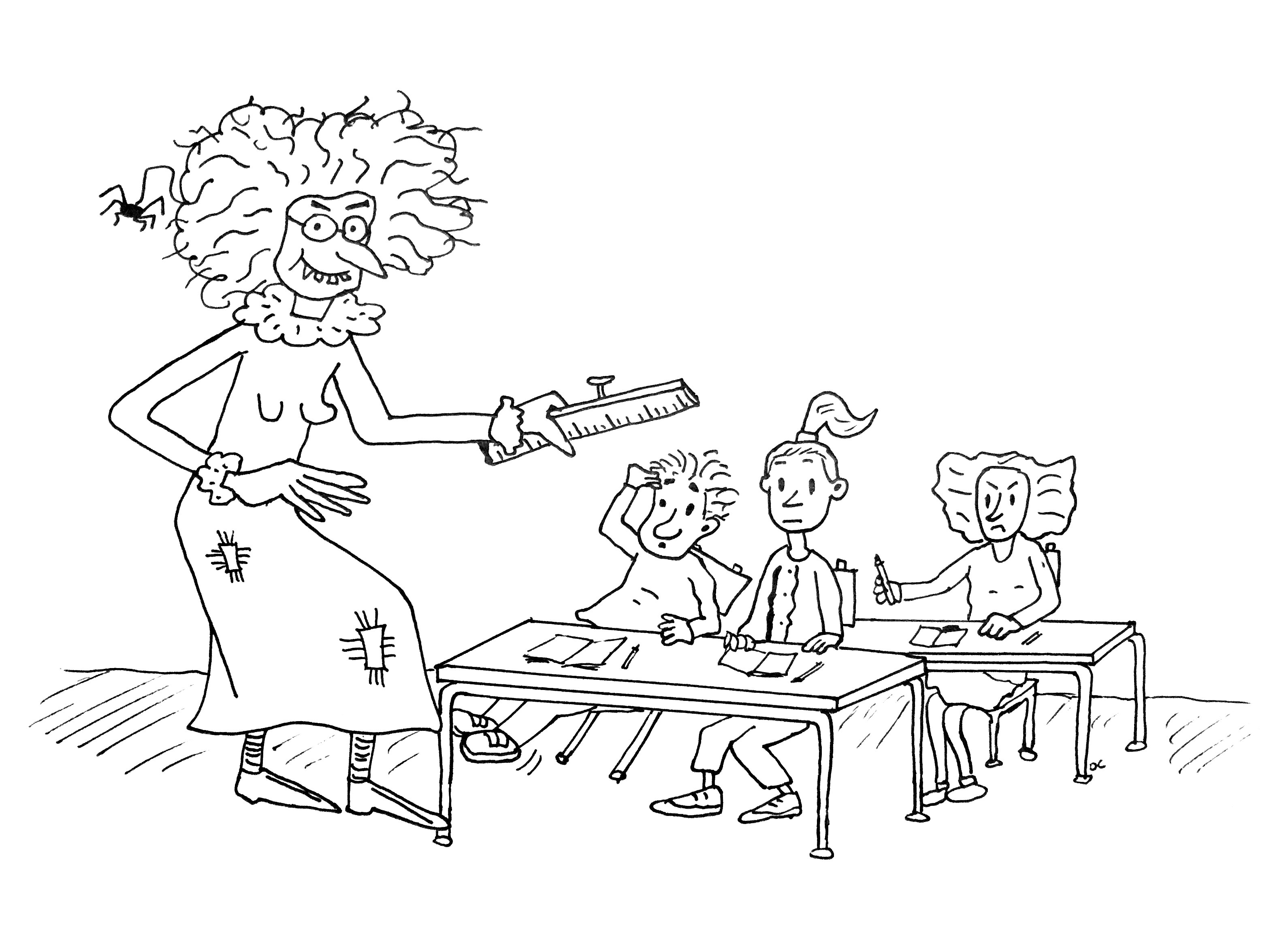 Coloring Pages Teacher The Teacher Is A Witch School Coloring Pages For Kids To Print Color