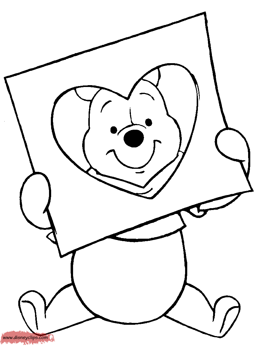 Coloring Pages Valentine Disney Valentines Day Coloring Pages Disneyclips