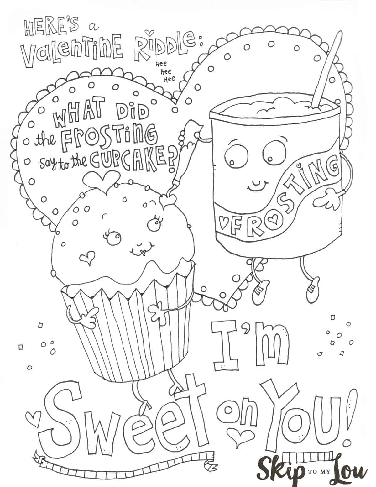 Coloring Pages Valentine The Cutest Valentines Coloring Pages Skip To My Lou