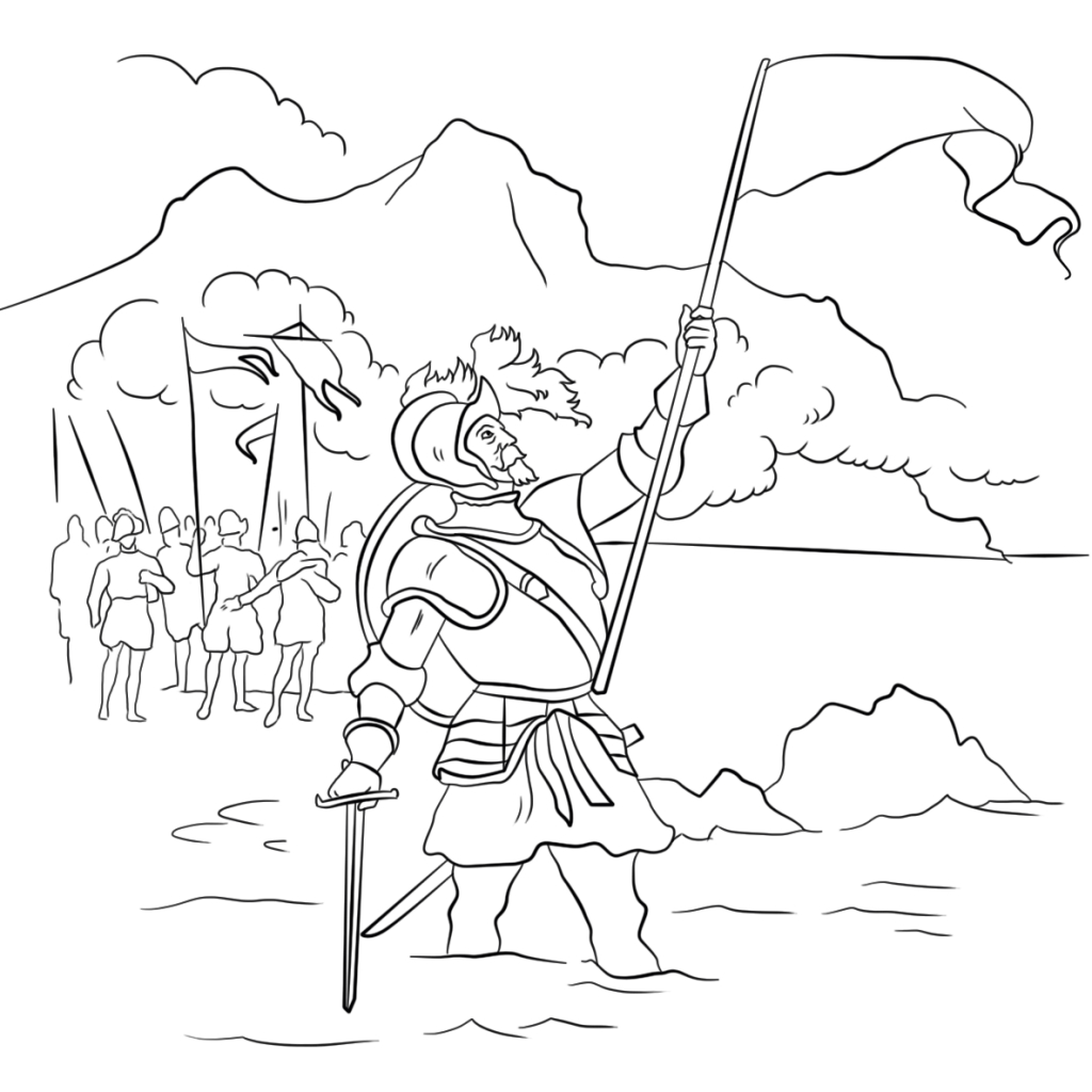 Columbus Ships Coloring Pages Christopher Columbus Coloring Pages Coloringsuite