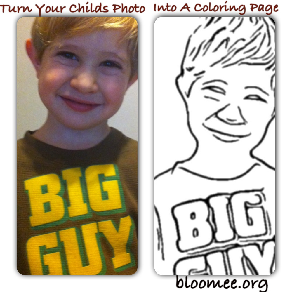 Convert Pictures To Coloring Pages Turn Your Childs Photo Into A Coloring Page Bloomee