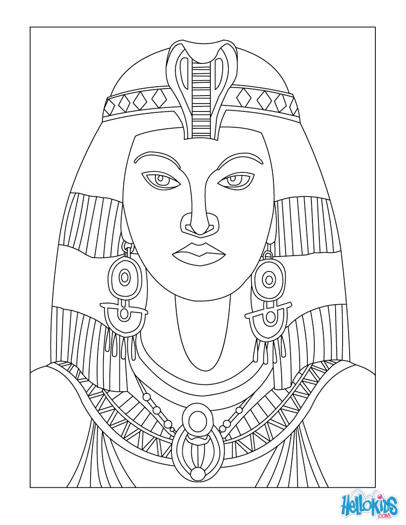 Countries Coloring Pages Tutankhamun Statue Coloring Pages Hellokids