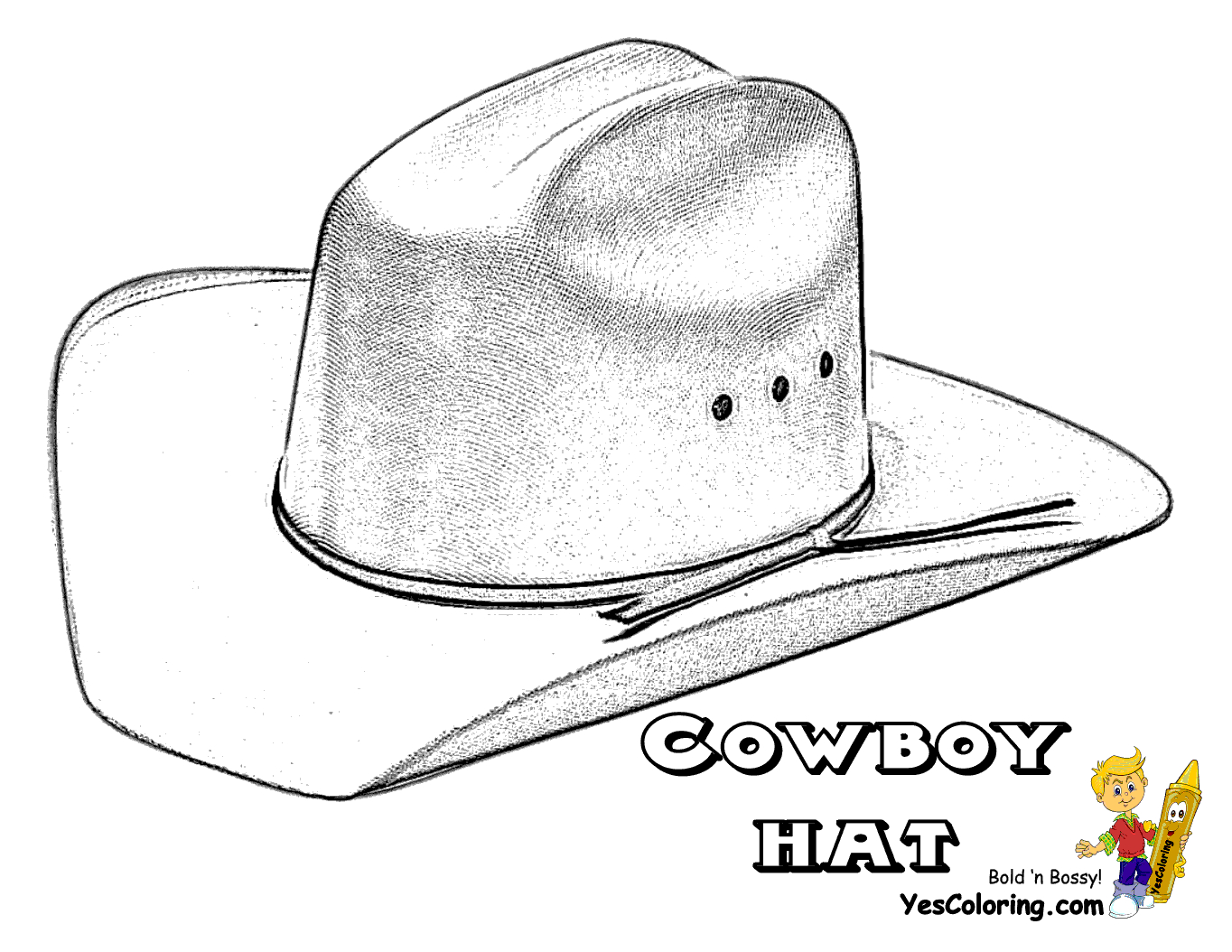 Cowboy Hat Coloring Pages Rideem Cowboy Coloring Free Coloring For Kids Westerns