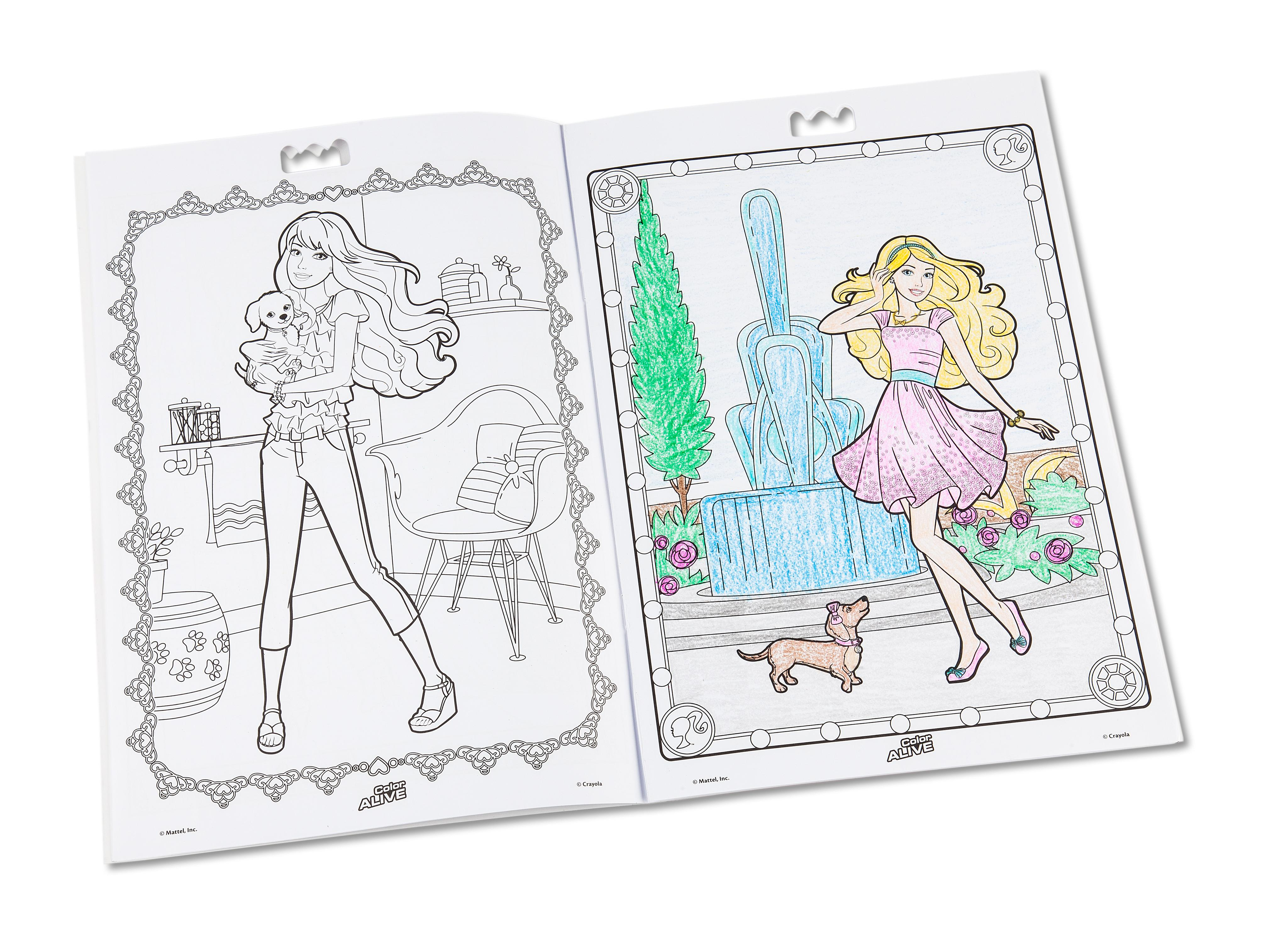 Crayola Color Alive Coloring Pages Crayola Color Alive Action Coloring Pages Combo Set Barbie And Enchanted Forest