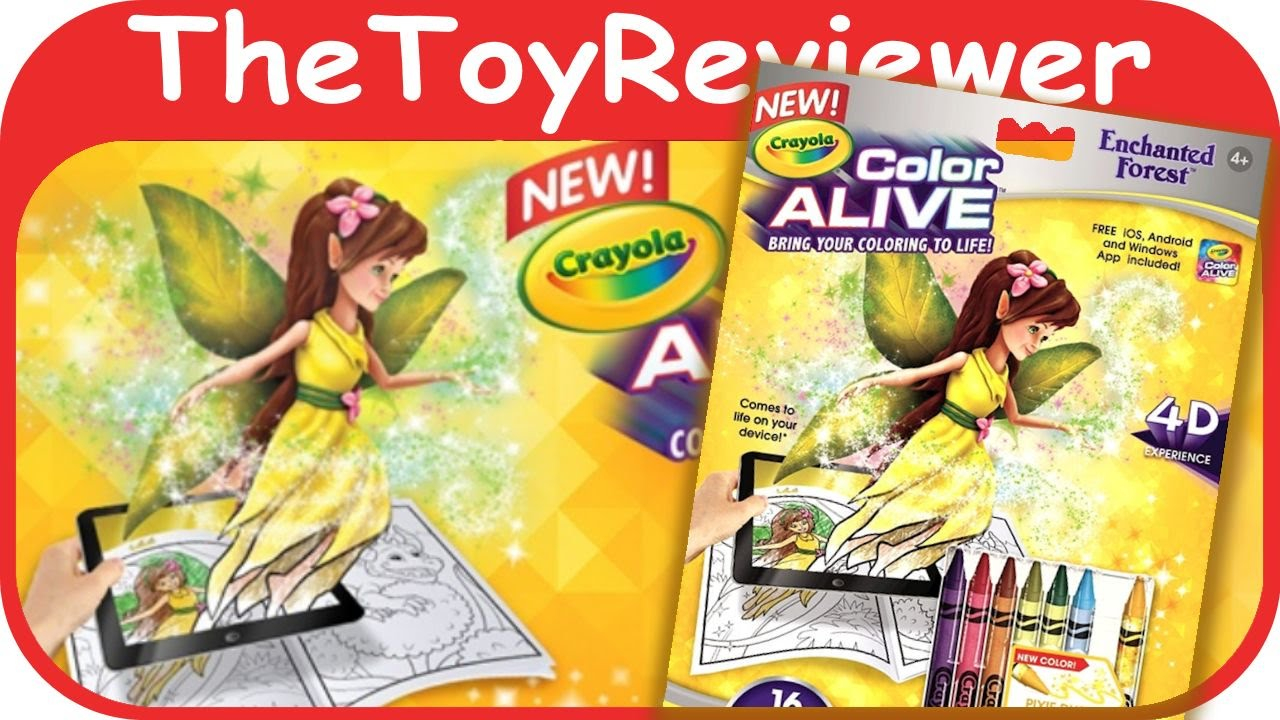 Crayola Color Alive Coloring Pages Enchanted Forest Crayola Color Alive Action Coloring Pages Unboxing Toy Review Thetoyreviewer