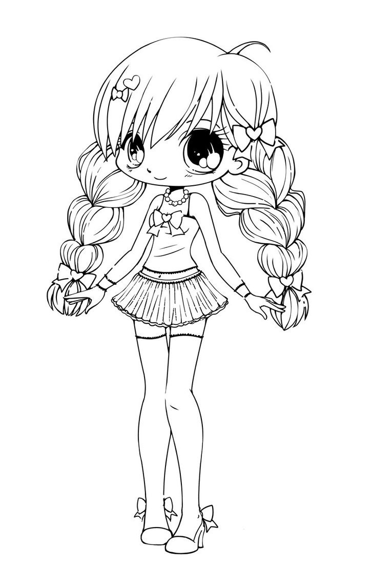 Cute Girl Coloring Pages Coloring Cute Anime Chibi Girl Coloring Pages Awesome Best Of