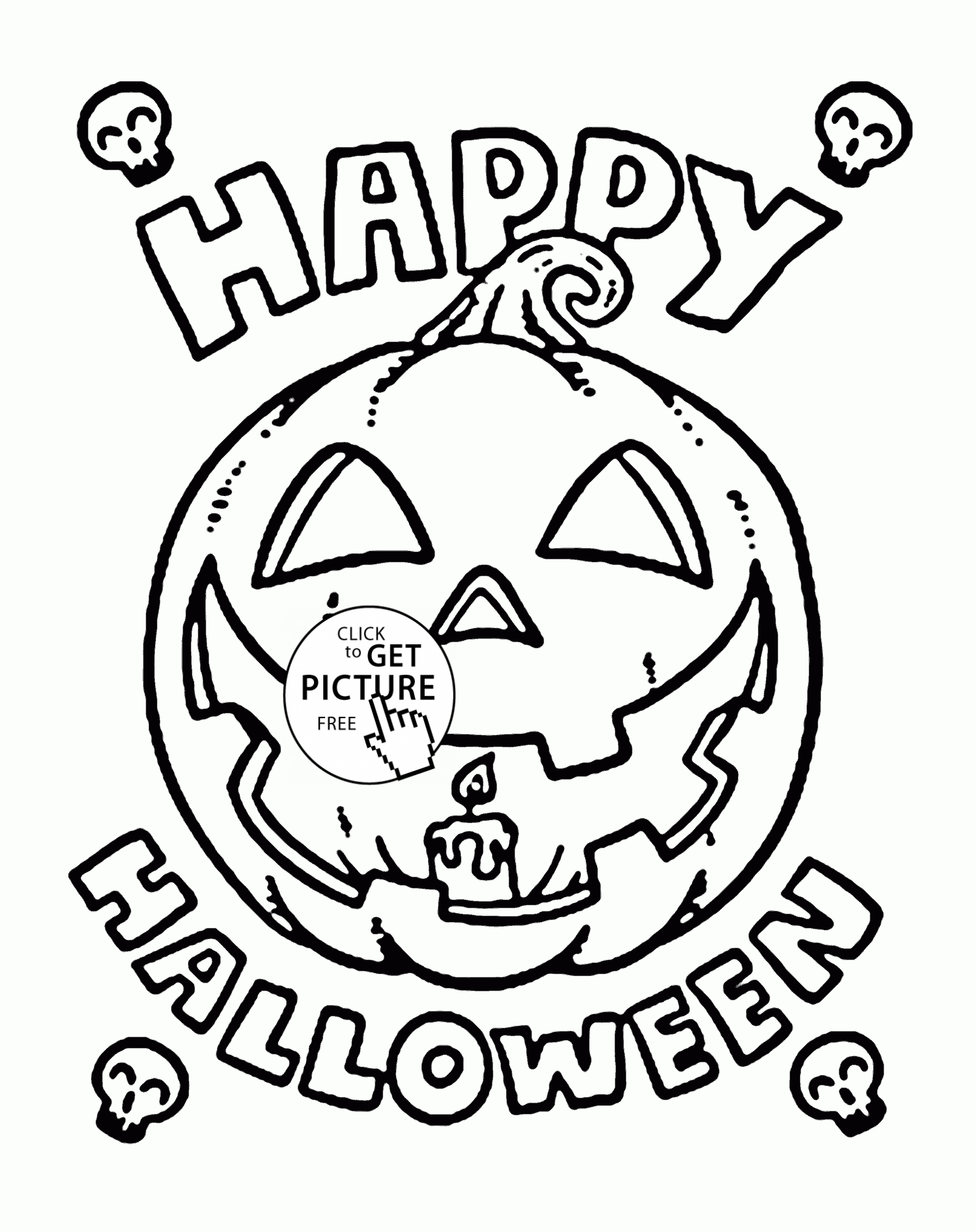 Cute Halloween Coloring Pages Printable Happy Halloween Pumpkin Coloring Pages For Kids Halloween